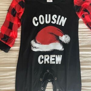 Cousin Crew Santa Hat Romper